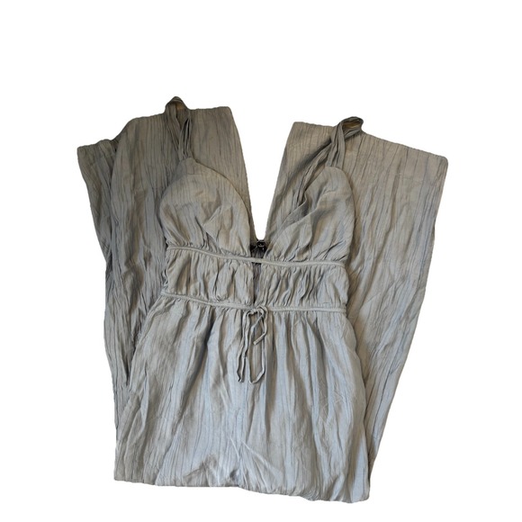 Lulus On The Dock Light Blue Wide Leg Jumpsuit Women's Sz Small Babydoll - Picture 2 of 8